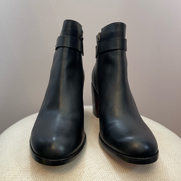 NEW Black Leather Ankle Booties - Picture 4 of 7
